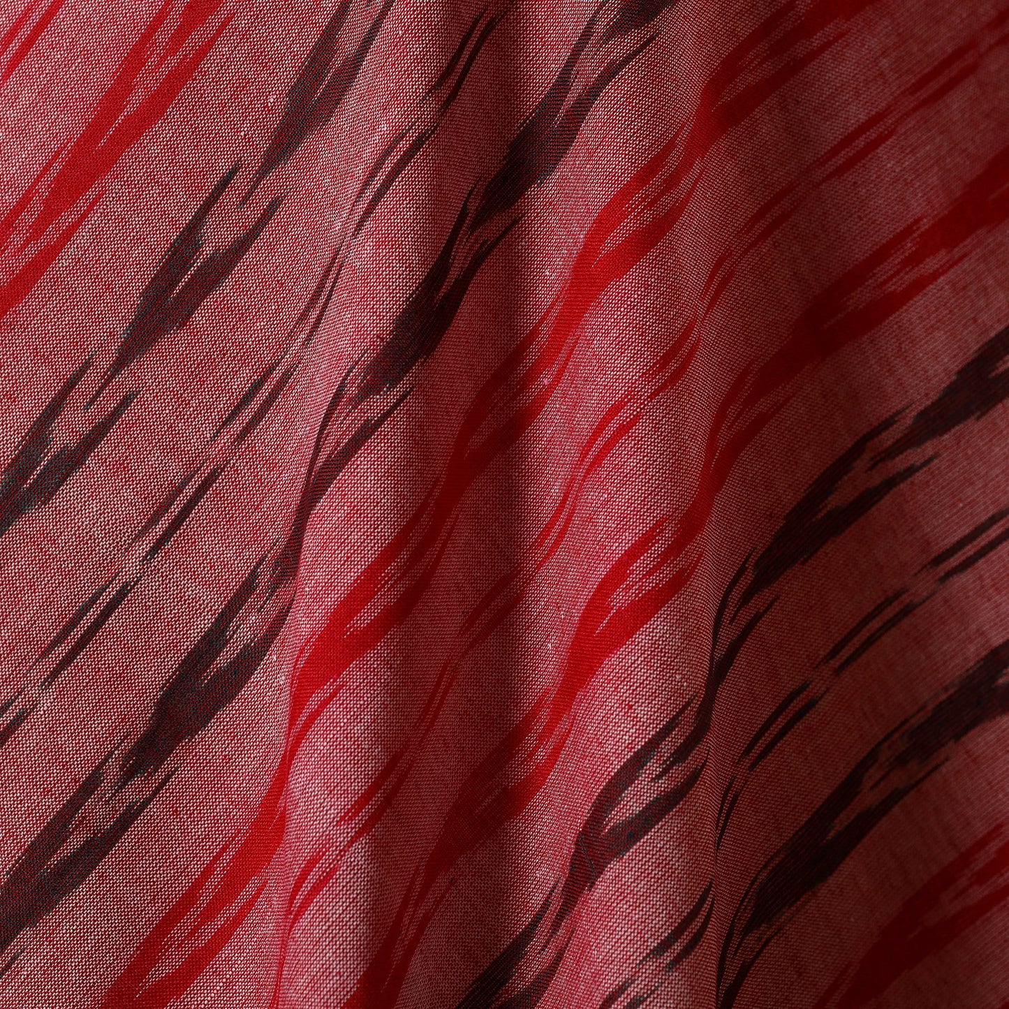 Red - cotton sambalpuri ikat fabric 28 - handcrafted
