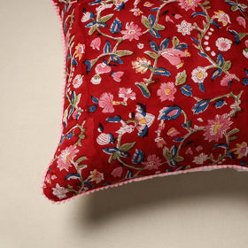 Cotton sanganeri cushion cover 11 - handcrafted