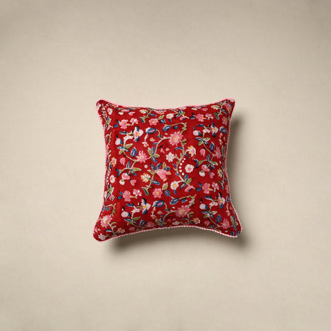Cotton sanganeri cushion cover 11 - handcrafted
