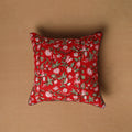  Red Block Print Cotton Sanganeri Cushion Cover