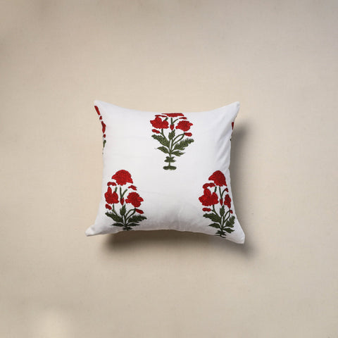 Cotton sanganeri cushion cover (16 x 16 in) 107