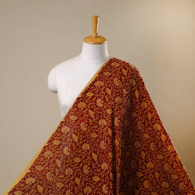 Red Block Print Cotton Sanganeri Fabric