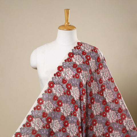 Red - cotton sanganeri fabric 07 - handcrafted