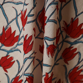 Red - cotton sanganeri fabric 13 - handcrafted