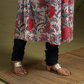 Red Block Print Cotton Sanganeri Kurta Set (Set of 3)