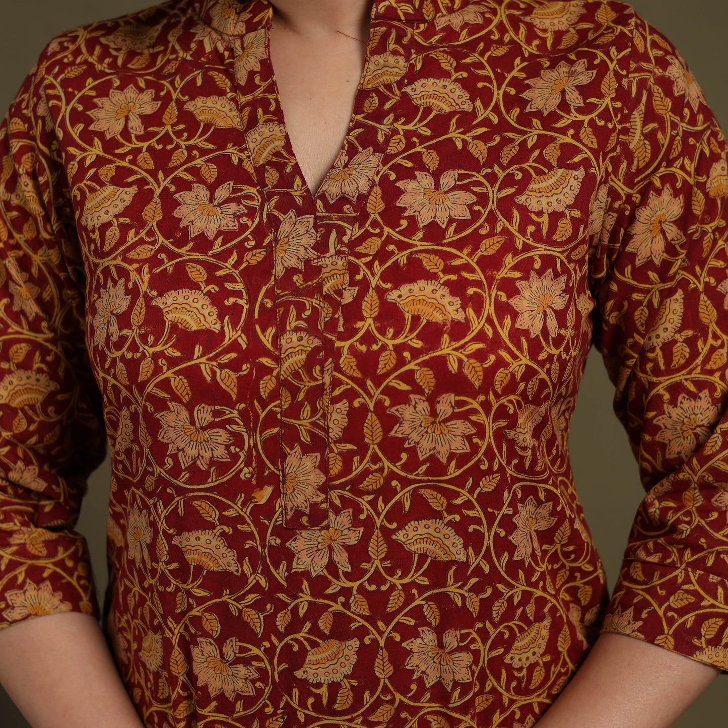 Red Cotton Sanganeri Block Print Co-Ord Set