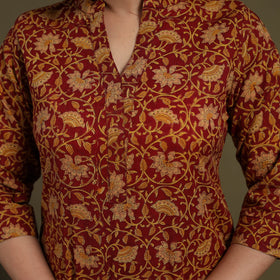 Red Cotton Sanganeri Block Print Co-Ord Set