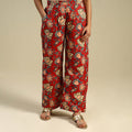 Red Block Print Cotton Sanganeri Palazzo 