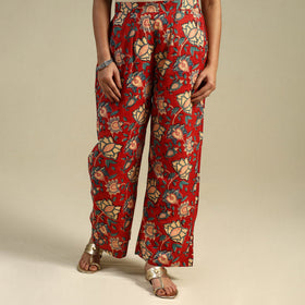 Red Block Print Cotton Sanganeri Palazzo 