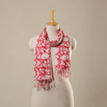 Block Print Cotton Sanganeri Stole with Tassels