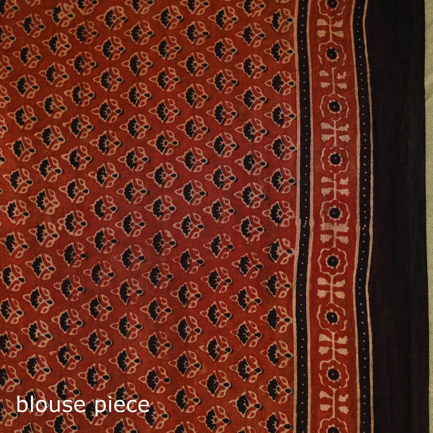 Red - cotton saree 30 - handcrafted
