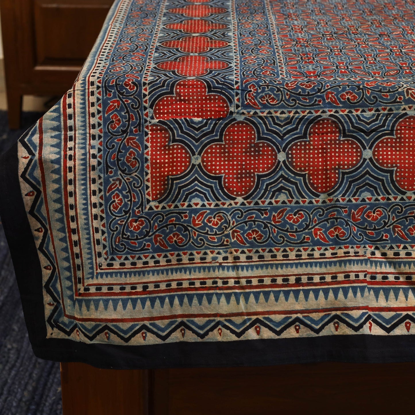 Red - cotton single bed sheet set (90 x 60 in) 22