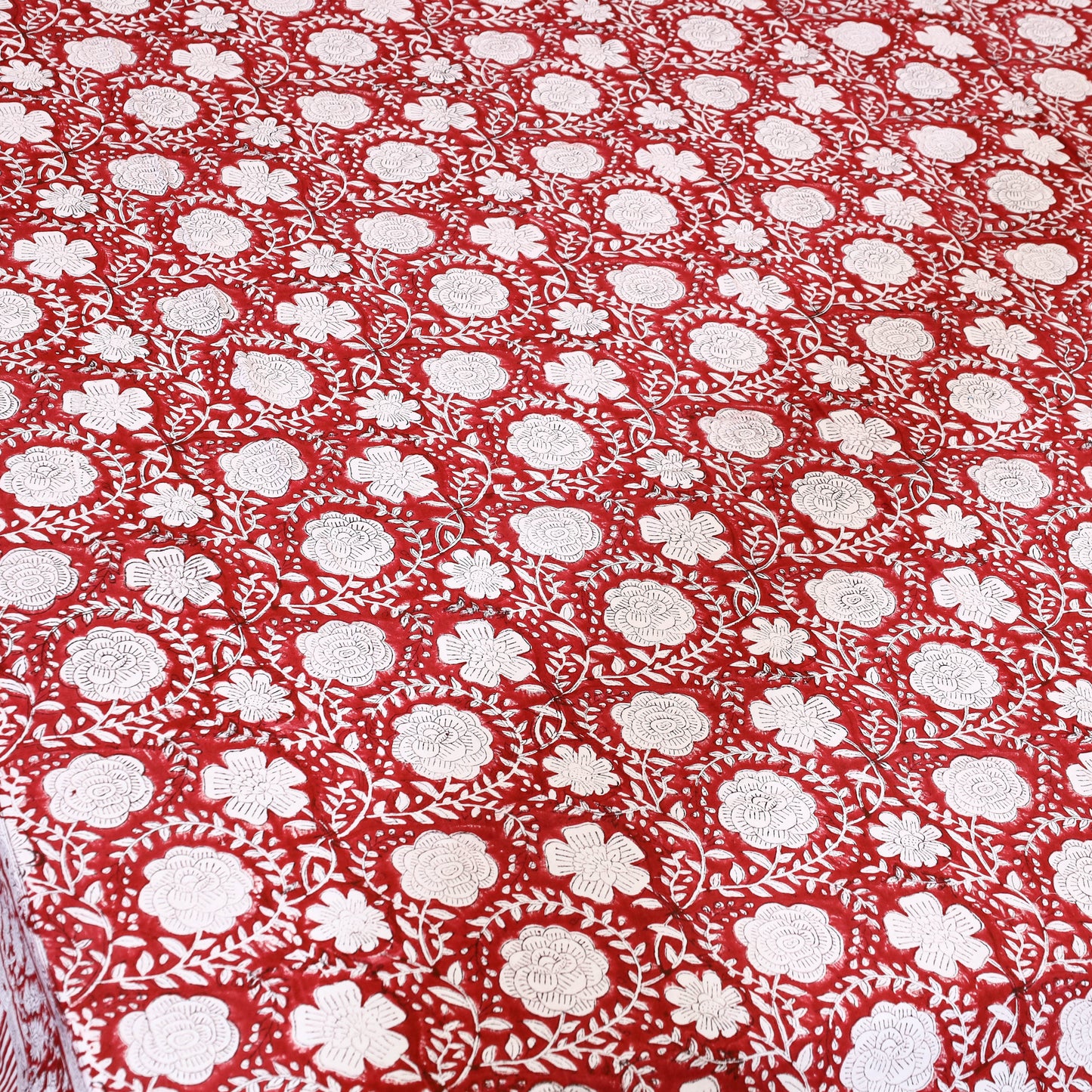 Buy Block Print Cotton Single Sanganeri Bed Sheet