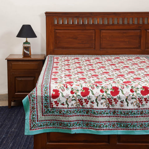 Cotton single sanganeri bed sheet (90 x 60 in) 35