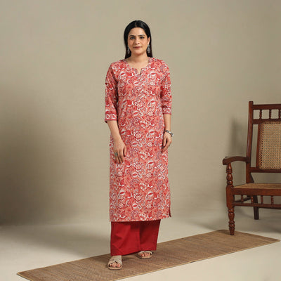 Block Print Cotton Straight Sanganeri Kurta