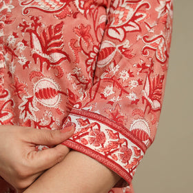 Block Print Cotton Straight Sanganeri Kurta