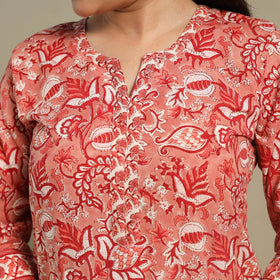 Block Print Cotton Straight Sanganeri Kurta