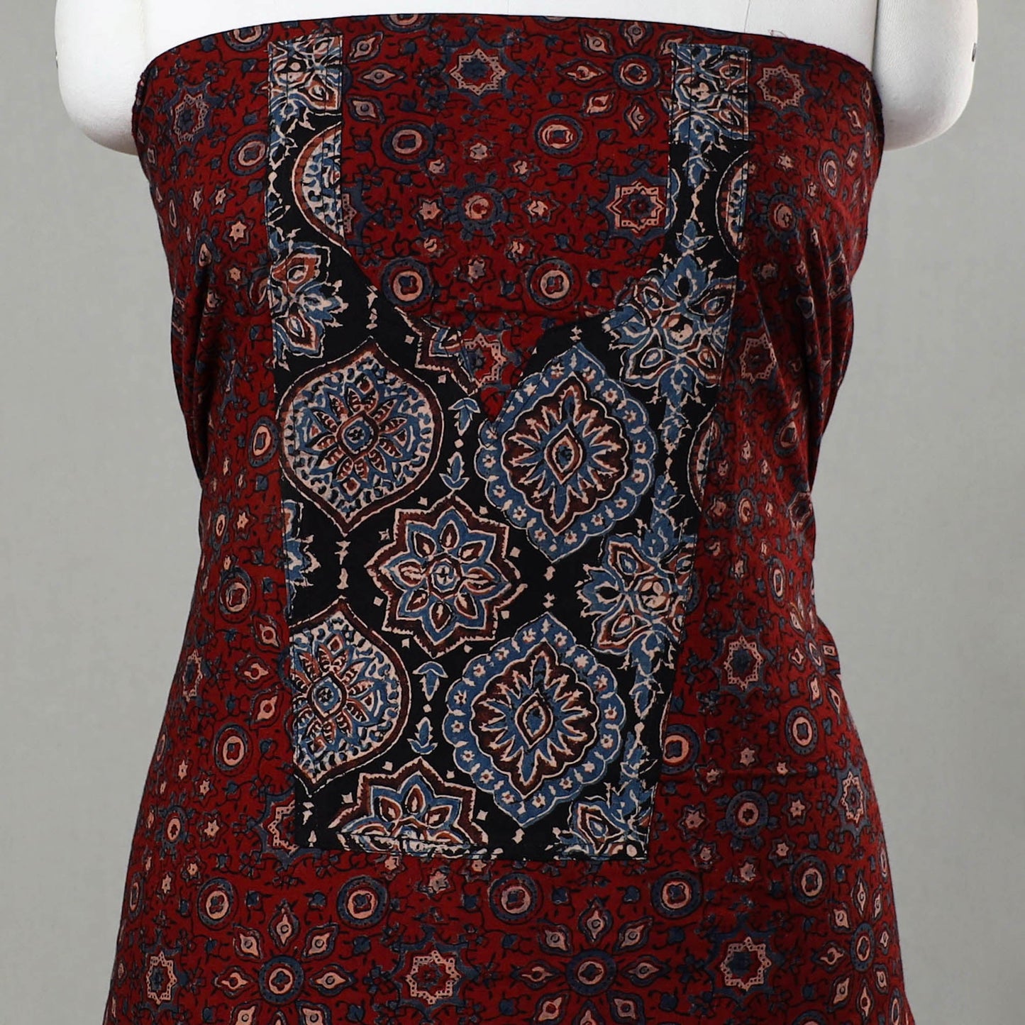 Buy Traditional Ajrakh Print Kurta Material Online in India