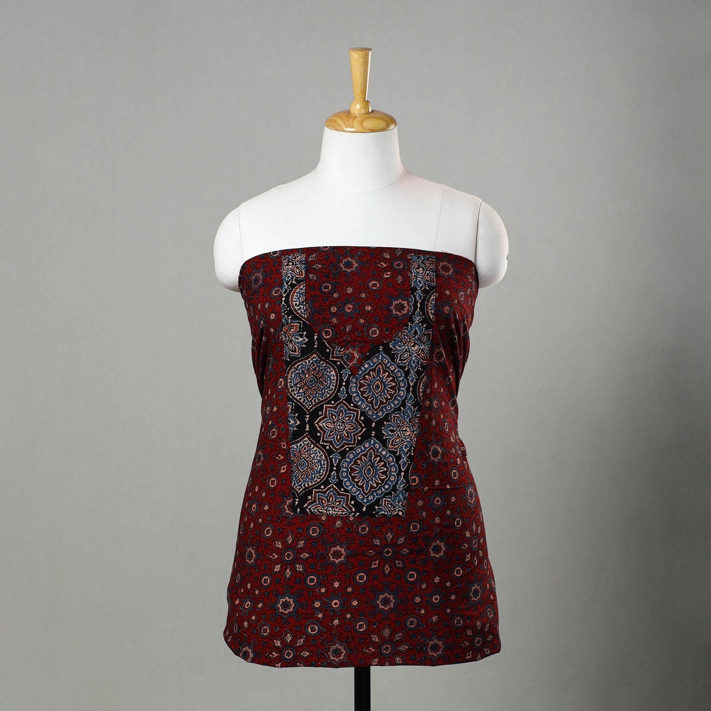 Buy Traditional Ajrakh Print Kurta Material Online in India