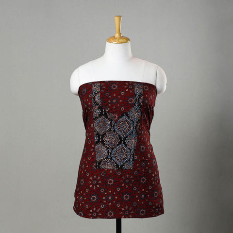 Buy Traditional Ajrakh Print Kurta Material Online in India