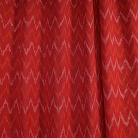 Red - cotton window pochampally ikat curtain (5 x 3 feet)
