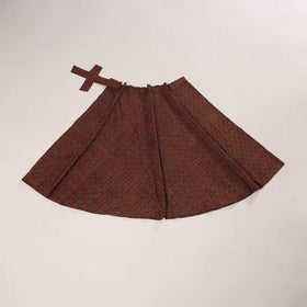 Red - cotton wrap around skirt 28 - handcrafted