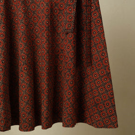 Red - cotton wrap around skirt 28 - handcrafted