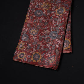 Red - desi tussar silk handpainted srikalahasti pen