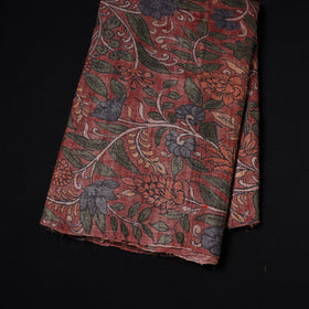 Red - desi tussar silk handpainted srikalahasti pen