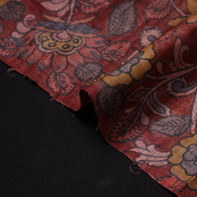 Red - desi tussar silk handpainted srikalahasti pen