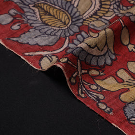 Red - desi tussar silk handpainted srikalahasti pen