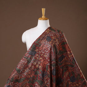 Red - desi tussar silk handpainted srikalahasti pen