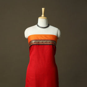 Dharwad cotton 3pc unstitched dress material with border 08