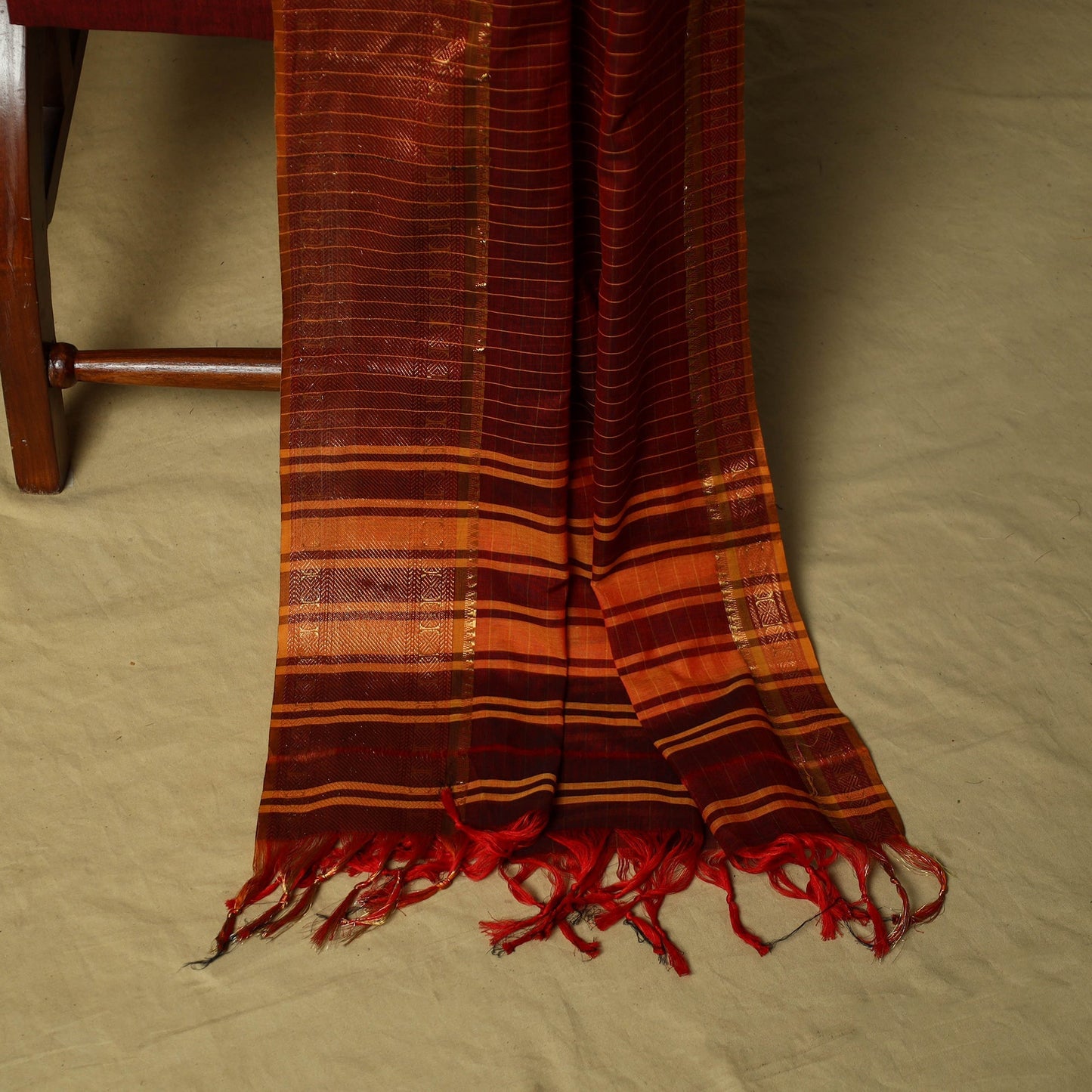 Dharwad cotton 3pc unstitched dress material with border