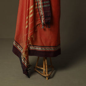 Dharwad cotton 3pc unstitched dress material with border 13