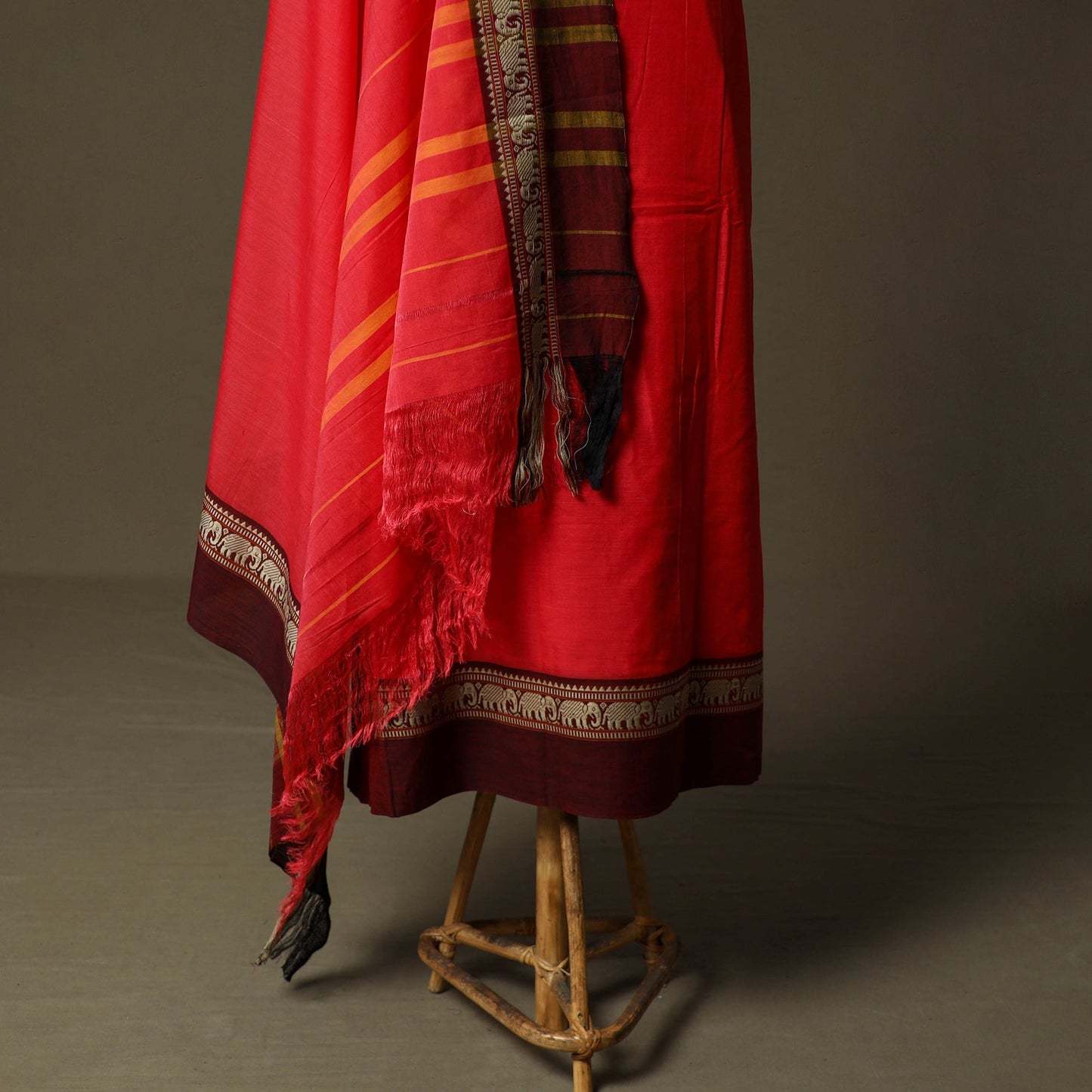 Dharwad cotton 3pc unstitched dress material with border 90