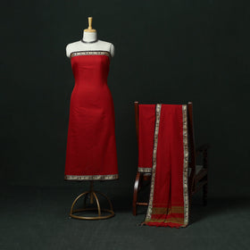 Dharwad cotton 3pc unstitched dress material with thread