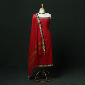 Dharwad cotton 3pc unstitched dress material with thread