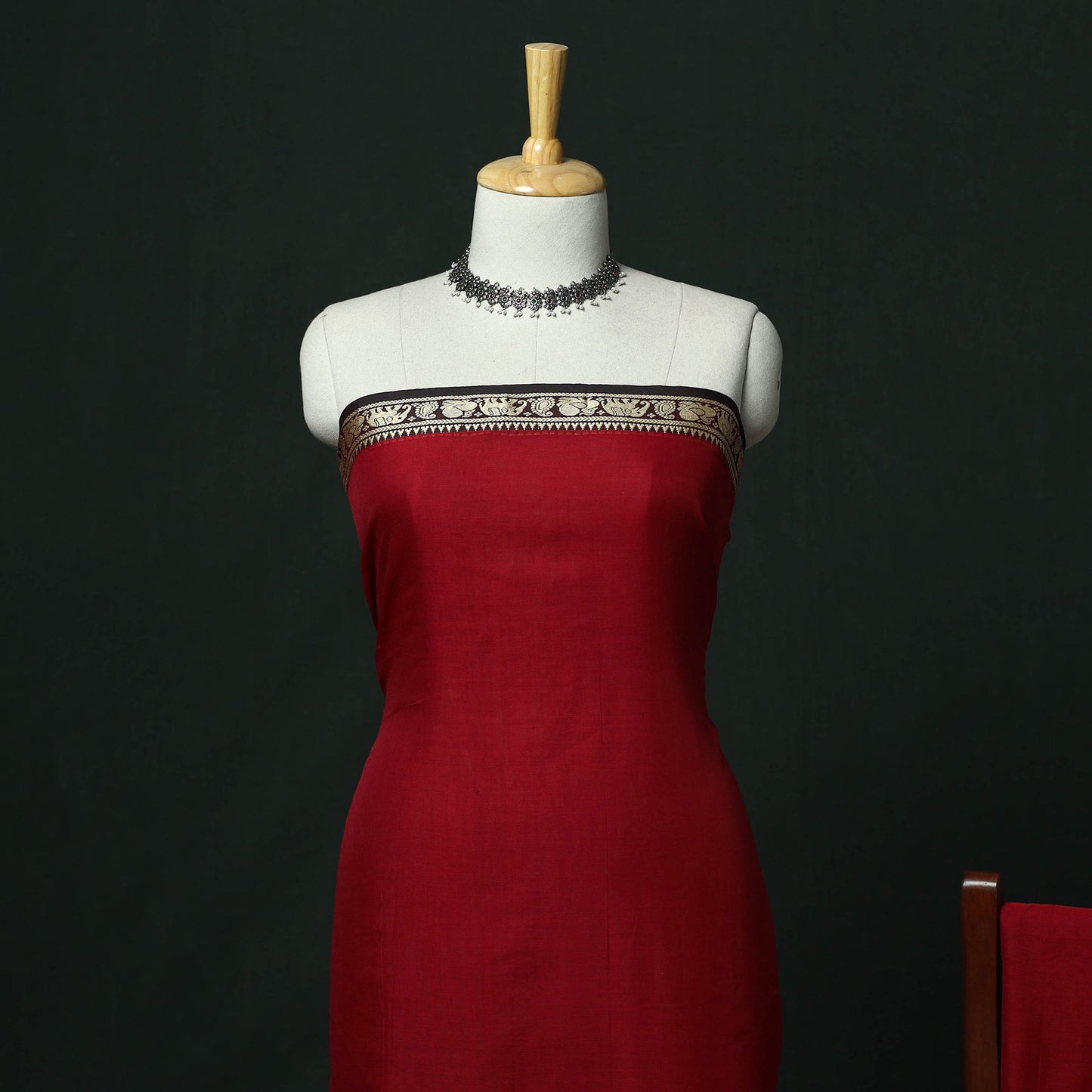 Dharwad cotton 3pc unstitched dress material with thread