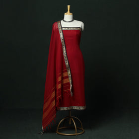 Dharwad cotton 3pc unstitched dress material with thread