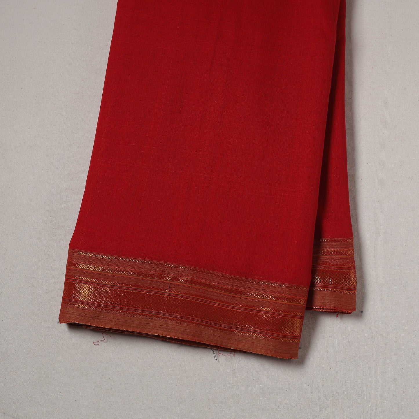Dharwad cotton fabric with border 08 - handcrafted