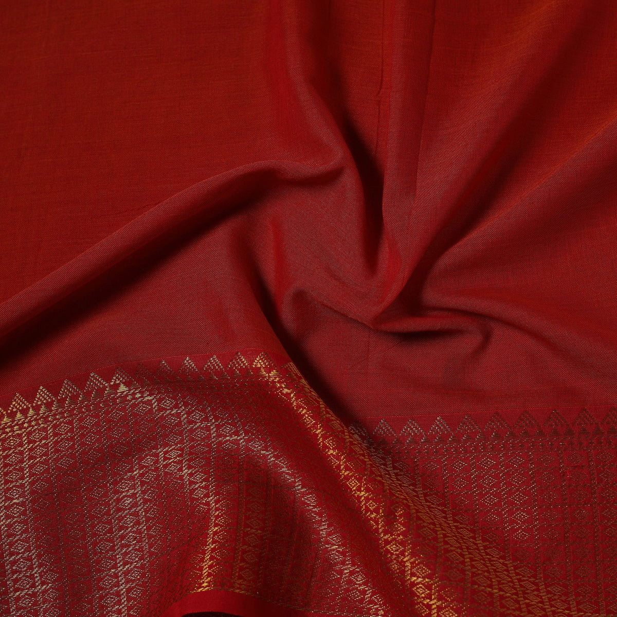 Dharwad cotton fabric with border 20 - handcrafted