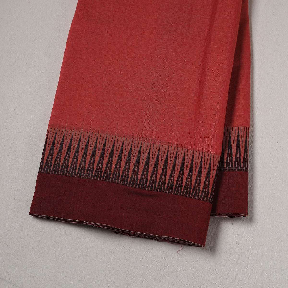 Dharwad cotton fabric with border 25 - handcrafted