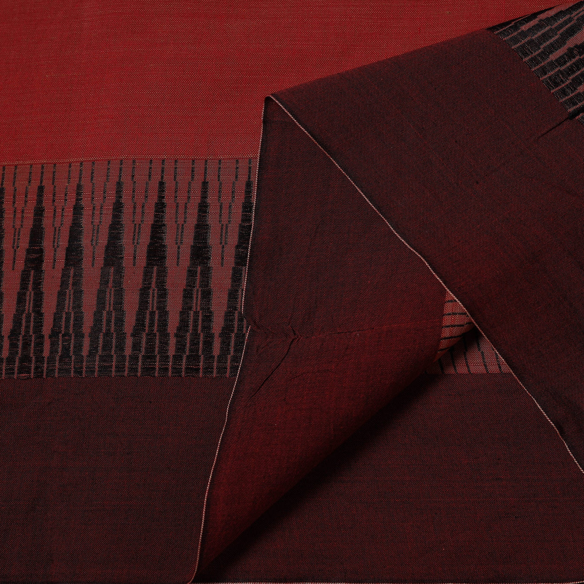 Dharwad cotton fabric with border 25 - handcrafted