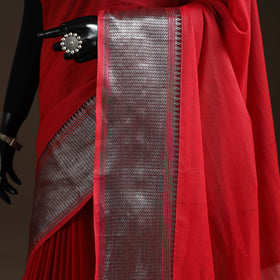 Dharwad cotton saree with border 13 - handcrafted