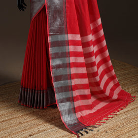 Dharwad cotton saree with border 13 - handcrafted