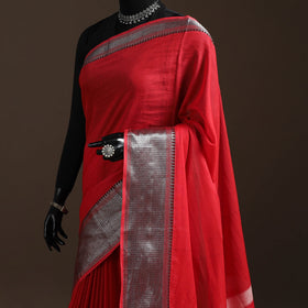 Dharwad cotton saree with border 13 - handcrafted