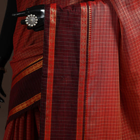 Dharwad cotton saree with border 24 - handcrafted