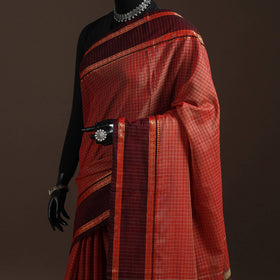 Dharwad cotton saree with border 24 - handcrafted