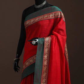 Dharwad cotton saree with border 31 - handcrafted